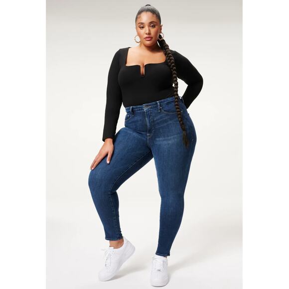 GOOD AMERICAN NWT Good Legs Blue Skinny Jeans in Blue004 // 22 Plus - Picture 1 of 10